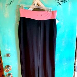 Pink/black sweat pants I think their M but I can be wrong they could be a small
